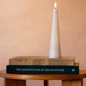 Oplaadbare led kaars Led Nordic kegel 5x23h wit