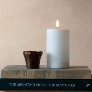 Oplaadbare led kaars Led Nordic stomp 5x15h wit